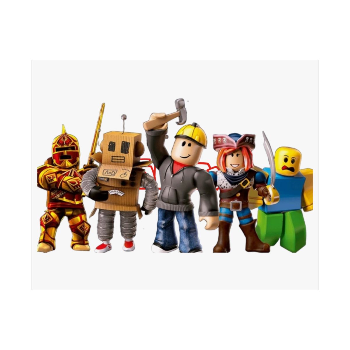 Roblox Characters Matte Horizontal Poster | Gaming Wall Art, Kids Room