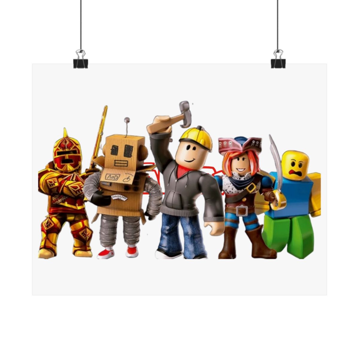 Roblox Characters Matte Horizontal Poster | Gaming Wall Art, Kids Room
