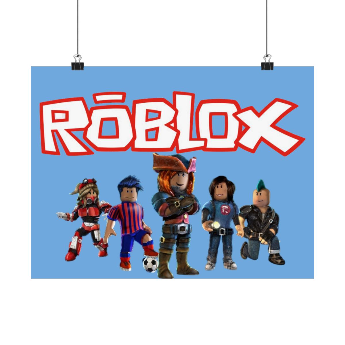 Roblox Characters Poster Matte Horizontal | Gaming Wall Art