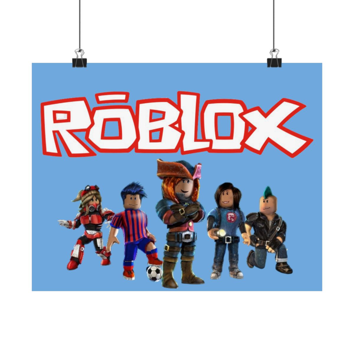 Roblox Characters Poster Matte Horizontal | Gaming Wall Art