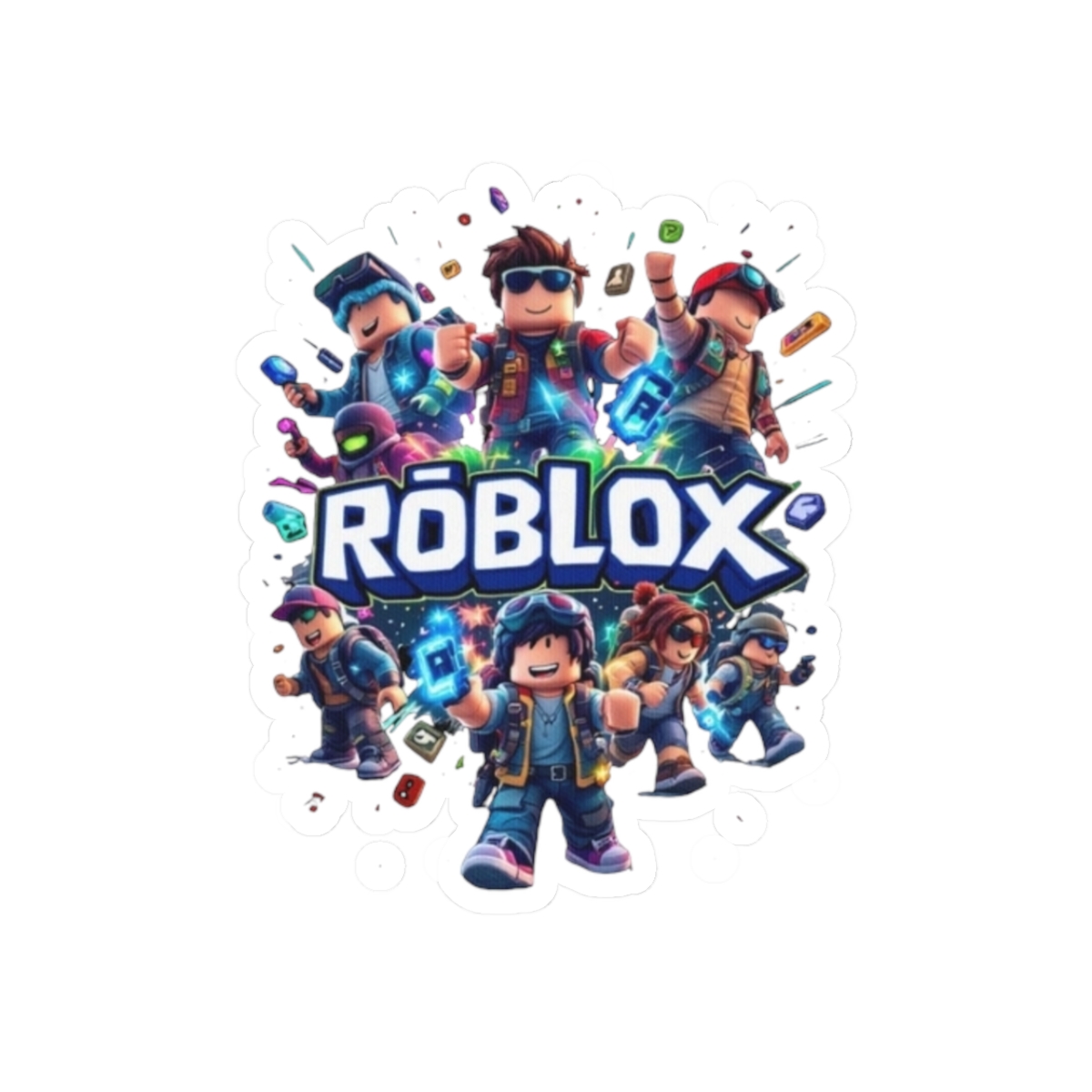 Roblox characters sticker | Kiss-Cut vinyl gaming decal