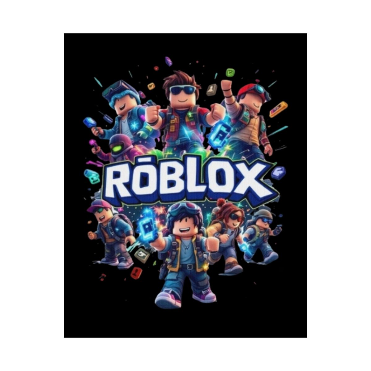 Roblox Characters Poster | Matte Vertical Poster, Gaming Wall Art
