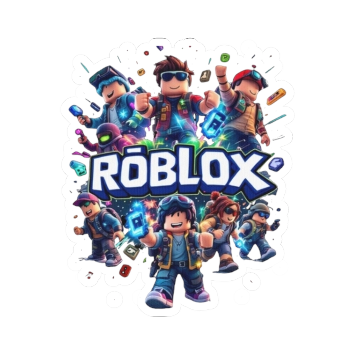 Roblox characters sticker | Kiss-Cut vinyl gaming decal