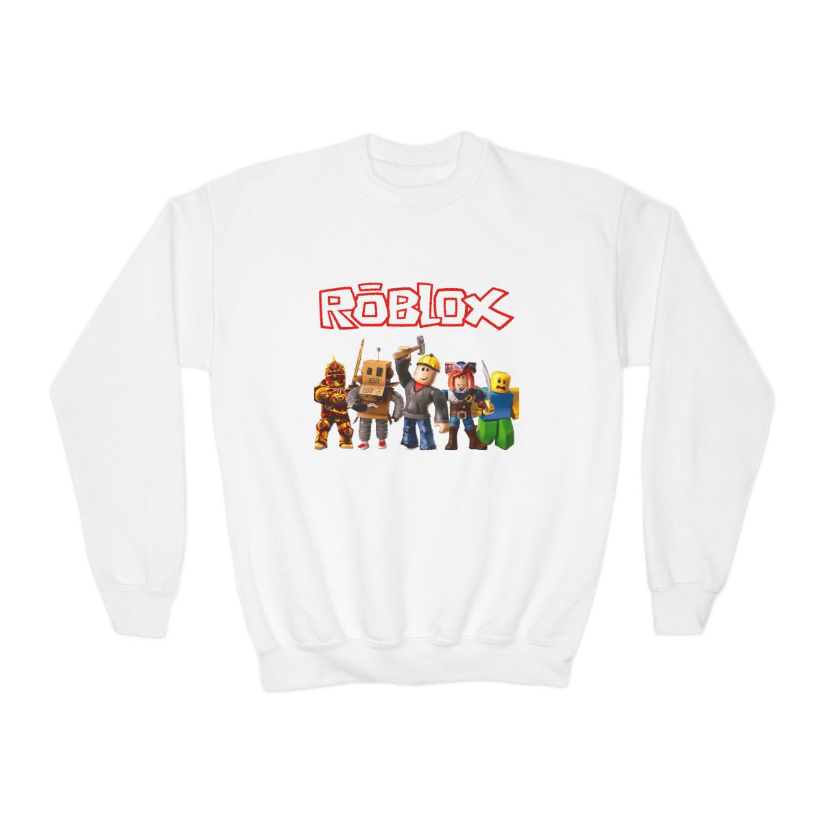 Roblox characters sweatshirt | Gaming logo Kids crewneck